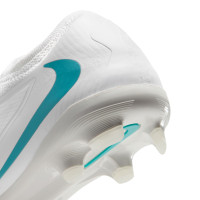 Nike Phantom 6 Low Pro Gras / Kunstgras Voetbalschoenen (MG) Kids Wit Turquoise