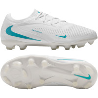 Nike Phantom 6 Low Pro Gras / Kunstgras Voetbalschoenen (MG) Kids Wit Turquoise