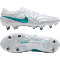 Nike Tiempo Maestro Elite Crampons Vissés Chaussures de Foot (SG) Blanc Turquoise