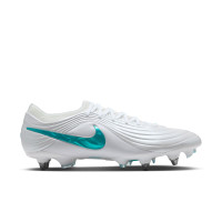 Nike Tiempo Maestro Elite Crampons Vissés Chaussures de Foot (SG) Blanc Turquoise