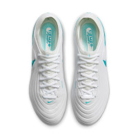 Nike Tiempo Maestro Elite Crampons Vissés Chaussures de Foot (SG) Blanc Turquoise