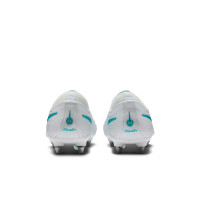 Nike Tiempo Maestro Elite Crampons Vissés Chaussures de Foot (SG) Blanc Turquoise