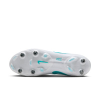Nike Tiempo Maestro Elite Crampons Vissés Chaussures de Foot (SG) Blanc Turquoise