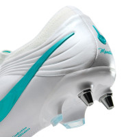 Nike Tiempo Maestro Elite Crampons Vissés Chaussures de Foot (SG) Blanc Turquoise