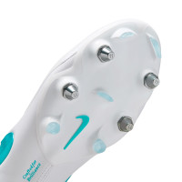Nike Tiempo Maestro Elite Crampons Vissés Chaussures de Foot (SG) Blanc Turquoise