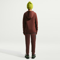 Pantalon de survêtement Nike Tech Fleece Sportswear pour Enfants, bordeaux et noir