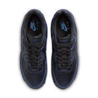 Nike Air Max 90 Premium Baskets Noir Dark Smoke Grey University Blue