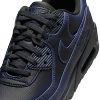 Nike Air Max 90 Premium Baskets Noir Dark Smoke Grey University Blue