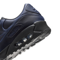 Nike Air Max 90 Premium Baskets Noir Dark Smoke Grey University Blue