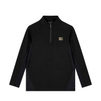 Cruyff Linea Trainingstrui 1/4 Zip Kids Zwart Goud