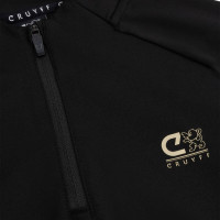 Cruyff Linea Trainingspak 1/4-Zip Kids Zwart