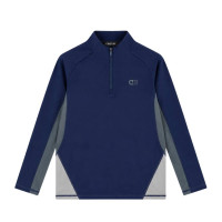 Cruyff Linea Trainingstrui 1/4 Zip Kids Donkerblauw Donkergrijs