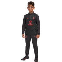 Survêtement PUMA AC Milan 1/4 Zip 2026-2027 pour Enfants, gris foncé et rouge