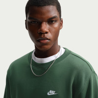 Pull Nike Crew Club vert foncé blanc