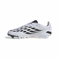 adidas Predator Elite Gazon Naturel Chaussures de Foot (FG) Enfants Blanc Noir Rose