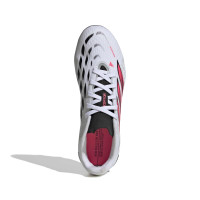 adidas Predator Elite Gazon Naturel Chaussures de Foot (FG) Enfants Blanc Noir Rose
