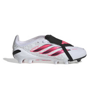 adidas Predator Elite FT Gazon Naturel Chaussures de Foot (FG) Enfants Blanc Noir Rose