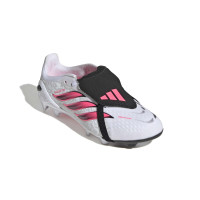 adidas Predator Elite FT Gazon Naturel Chaussures de Foot (FG) Enfants Blanc Noir Rose