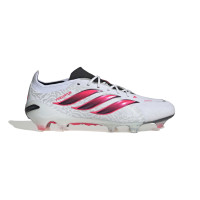 adidas Predator Elite Gazon Naturel Chaussures de Foot (FG) Blanc Noir Rose