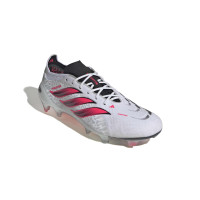 adidas Predator Elite Gazon Naturel Chaussures de Foot (FG) Blanc Noir Rose