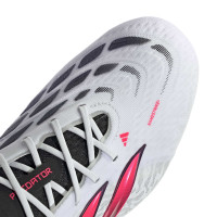adidas Predator Elite Gazon Naturel Chaussures de Foot (FG) Blanc Noir Rose