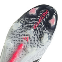 adidas Predator Elite Gazon Naturel Chaussures de Foot (FG) Blanc Noir Rose