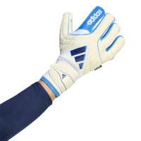 adidas Copa Pro Fingersave Gants de Gardien de But Blanc Bleu Bleu Foncé