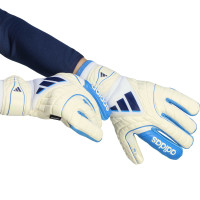 adidas Copa Pro Fingersave Gants de Gardien de But Blanc Bleu Bleu Foncé