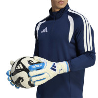adidas Copa Pro Fingersave Gants de Gardien de But Blanc Bleu Bleu Foncé