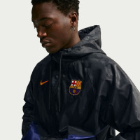 Veste d'entraînement Nike FC Barcelona Anthem 2026-2027 noir bleu foncé jaune doré