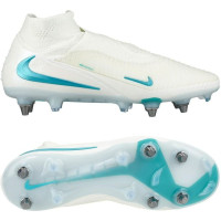 Nike Phantom 6 High Elite IJzeren-Nop Voetbalschoenen (SG) Pro Player Wit Turquoise