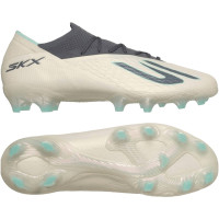 Skechers SKX_2 Elite Gazon Naturel Chaussures de Foot (FG) Beige Gris Foncé Turquoise