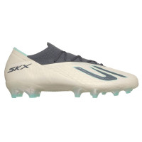 Skechers SKX_2 Elite Gazon Naturel Chaussures de Foot (FG) Beige Gris Foncé Turquoise