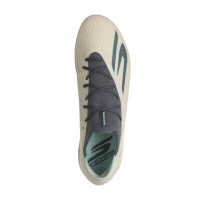 Skechers SKX_2 Elite Gazon Naturel Chaussures de Foot (FG) Beige Gris Foncé Turquoise