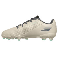 Skechers SKX_2 Low Gras / Kunstgras Voetbalschoenen (MG) Kids Beige Donkergrijs Turquoise
