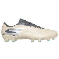 Skechers Razor 2 Academy Gras Voetbalschoenen (FG) Beige Donkergrijs Turquoise