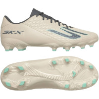 Skechers SKX_2 Club Gras / Kunstgras Voetbalschoenen (MG) Beige Donkergrijs Turquoise