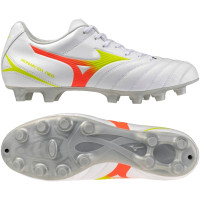 Mizuno Monarcida Neo III Select Gras Voetbalschoenen (FG) Wit Limoen Oranje
