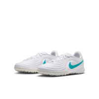 Nike Tiempo Maestro Academy Turf Voetbalschoenen (TF) Kids Wit Turquoise