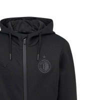 Combinaison de jogging polaire Castore Feyenoord EU Travel à fermeture éclair intégrale 2026-2027, noire