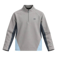 Cruyff Linea Trainingspak 1/4-Zip Kids Lichtgrijs Donkergrijs Lichtblauw