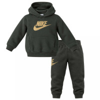 Survêtement polaire à capuche Nike Club pour tout-petits et enfants d'âge préscolaire, vert foncé, doré