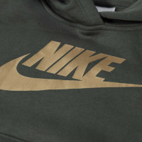 Survêtement polaire à capuche Nike Club pour tout-petits et enfants d'âge préscolaire, vert foncé, doré