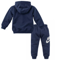 Survêtement polaire à capuche Nike Club pour tout-petits et enfants d'âge préscolaire, bleu foncé et blanc