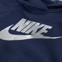 Survêtement polaire à capuche Nike Club pour tout-petits et enfants d'âge préscolaire, bleu foncé et blanc