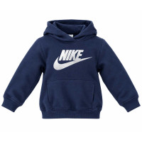 Survêtement polaire à capuche Nike Club pour tout-petits et enfants d'âge préscolaire, bleu foncé et blanc