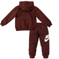 Survêtement polaire à capuche Nike Club pour tout-petits et enfants d'âge préscolaire, bordeaux, blanc