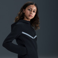 Veste Nike Sportswear Tech Fleece Reflect pour Enfants, noir et argent