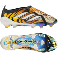 adidas Predator Y-3 Elite FT Gras Voetbalschoenen (FG) Zwart Oranje Geel Wit