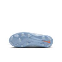 Nike Phantom 6 High Academy Gazon Naturel Artificiel Chaussures de Foot (MG) Enfants Bleu Clair Orange Gris Argenté
